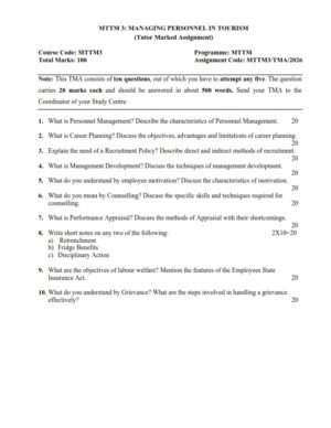 IGNOU MTTM-03 Solved Assignment 2026 English Medium