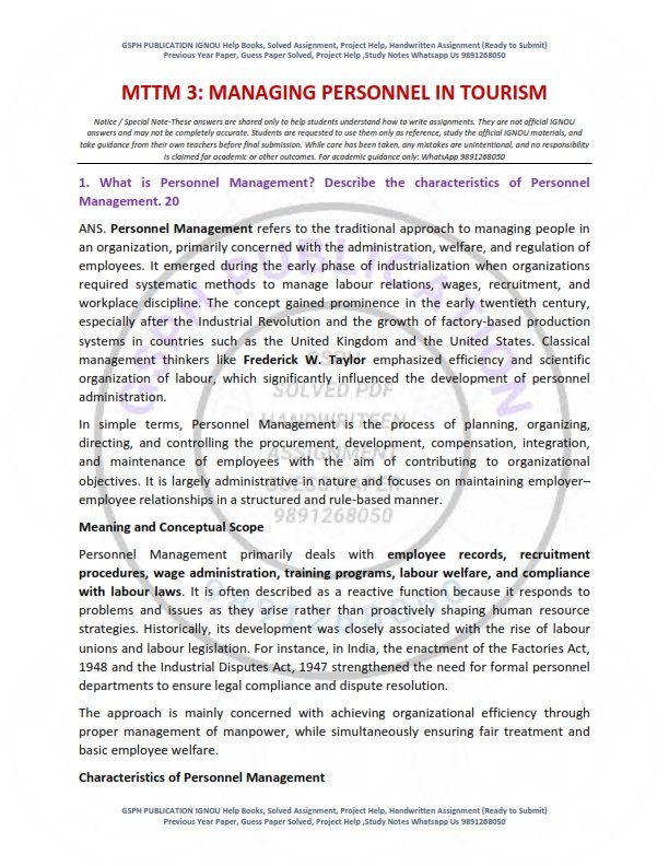 IGNOU MTTM-03 Solved Assignment 2026 English Medium - Image 2