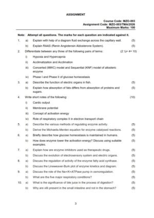 IGNOU MZO-003 Solved Assignment 2026 English Medium