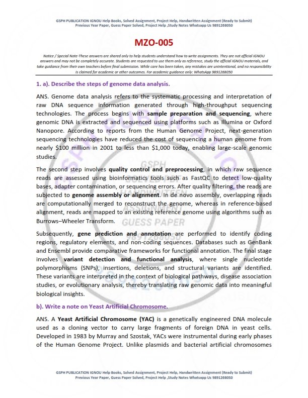 IGNOU MZO-005 Solved Assignment 2026 English Medium - Image 2