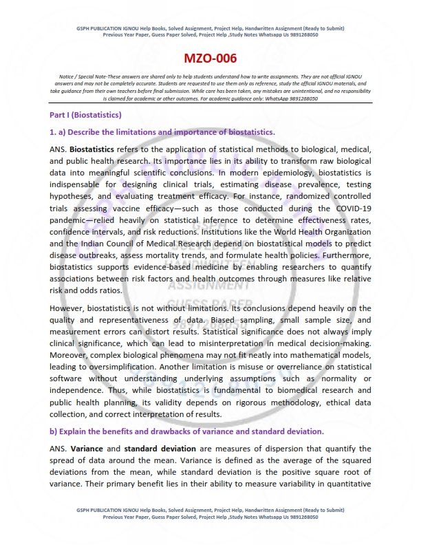 IGNOU MZO-006 Solved Assignment 2026 English Medium - Image 3