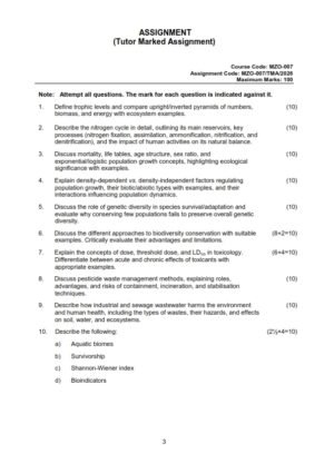 IGNOU MZO-007 Solved Assignment 2026 English Medium