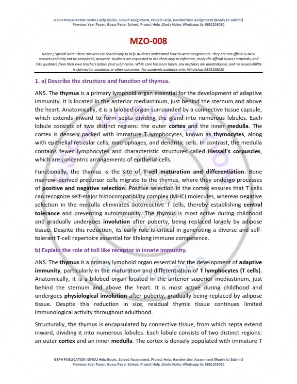IGNOU MZO-008 Solved Assignment 2026 English Medium - Image 2