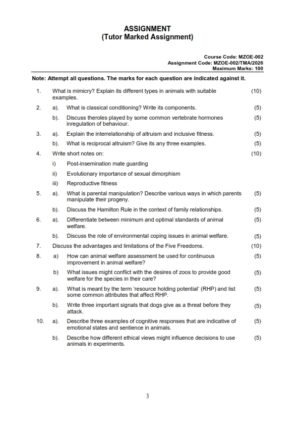 IGNOU MZOE-002 Solved Assignment 2026 English Medium
