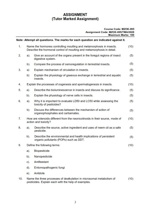 IGNOU MZOE-005 Solved Assignment 2026 English Medium