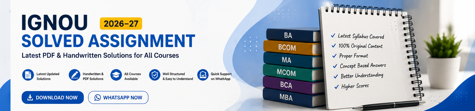 IGNOU solved assignment