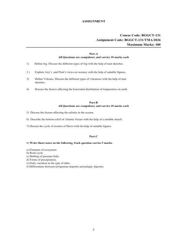 IGNOU BGGCT-131 Solved Assignment 2026 English Medium