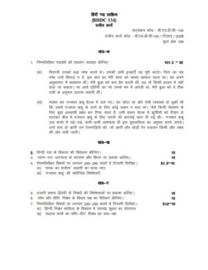 IGNOU BHDC-134 Solved Assignment 2026 Hindi Medium