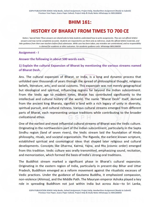 IGNOU BHIM-161 Solved Assignment 2025-26 English Medium - Image 2