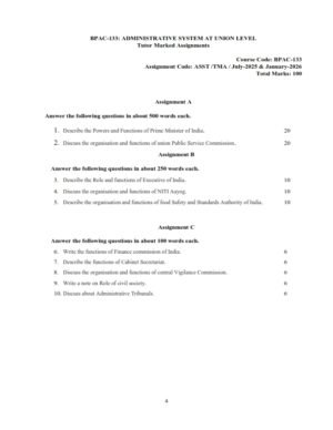 IGNOU BPAC-133 Solved Assignment 2025-26 English Medium