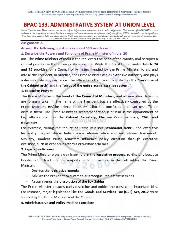 IGNOU BPAC-133 Solved Assignment 2025-26 English Medium - Image 2