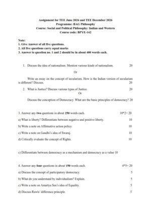 IGNOU BPYE-142 Solved Assignment 2026 English Medium