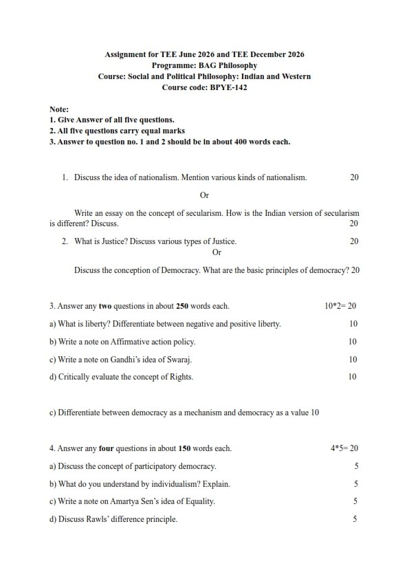IGNOU BPYE-142 Solved Assignment 2026 English Medium