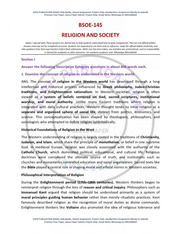IGNOU BSOE-145 Solved Assignment 2025-26 English Medium - Image 2