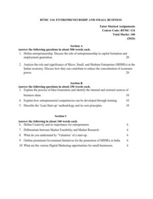 IGNOU BTMC-134 Solved Assignment 2026 English Medium