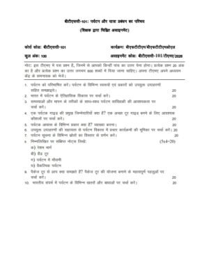 IGNOU BTSC-101 Solved Assignment 2026 Hindi Medium