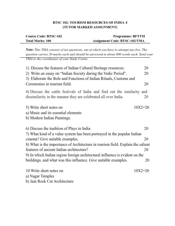 IGNOU BTSC-102 Solved Assignment 2026 English Medium