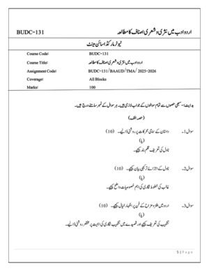 IGNOU BUDC-131 Solved Assignment 2025-26