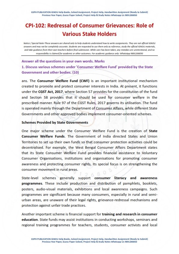 IGNOU CPI-102 Solved Assignment 2026 English Medium - Image 2