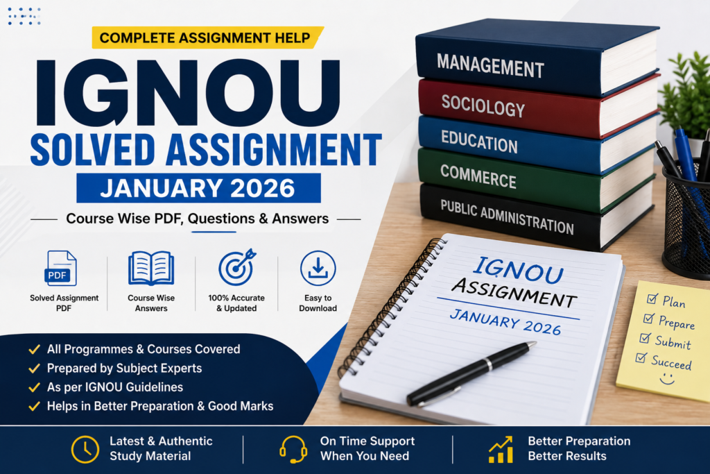 IGNOU Solved Assignment January 2026