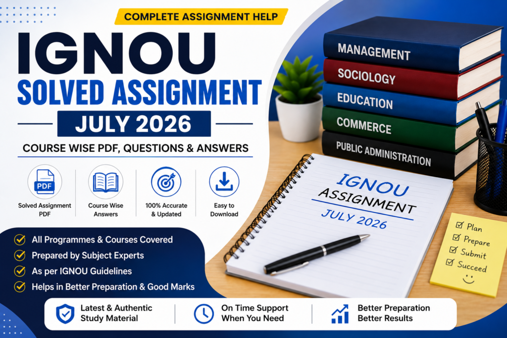 IGNOU Solved Assignment July 2026