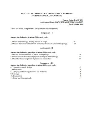 IGNOU BANC-131 Solved Assignment 2026-27 English Medium