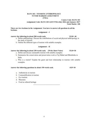 IGNOU BANS-183 Solved Assignment 2026-27 English Medium