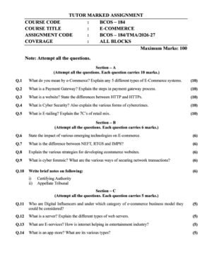 IGNOU BCOS-184 Solved Assignment 2026-27 English Medium