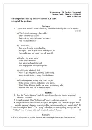 IGNOU BEGC-111 Solved Assignment 2026-27 English Medium