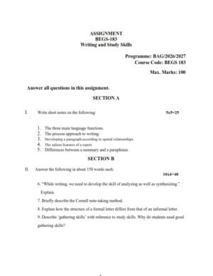 IGNOU BEGS-183 Solved Assignment 2026-27 English Medium