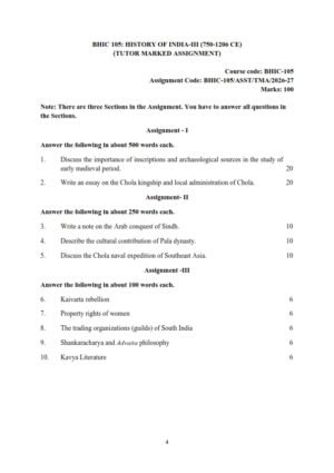 IGNOU BHIC-105 Solved Assignment 2026-27 English Medium