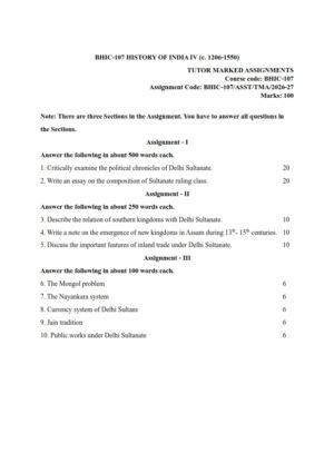 IGNOU BHIC-107 Solved Assignment 2026-27 English Medium