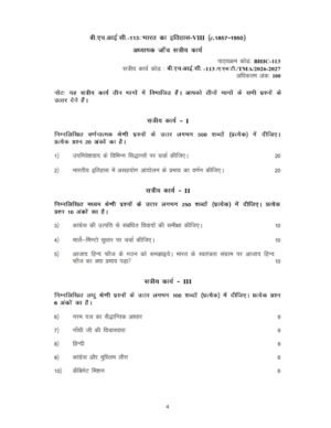IGNOU BHIC-113 Solved Assignment 2026-27 Hindi Medium