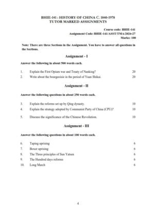 IGNOU BHIE-141 Solved Assignment 2026-27 English Medium
