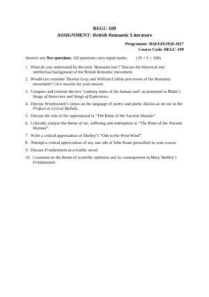 IGNOU BEGC-109 Solved Assignment 2026-27 English Medium