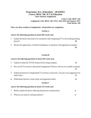 IGNOU BESC-106 Solved Assignment 2026-27 English Medium
