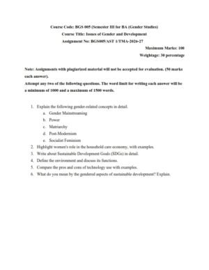IGNOU BGS-05 Solved Assignment 2026-27 English Medium