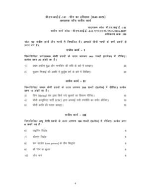 IGNOU BHIE-141 Solved Assignment 2026-27 Hindi Medium
