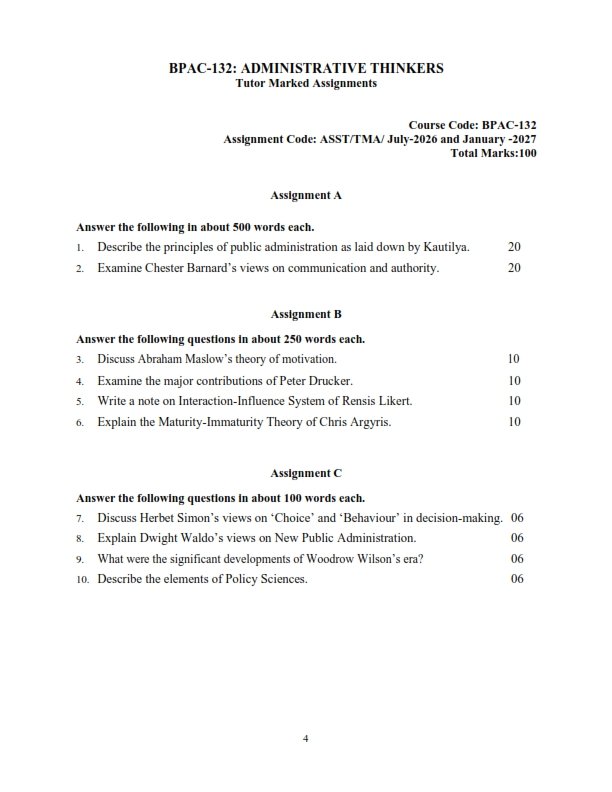 IGNOU BPAC-132 Solved Assignment 2026-27 English Medium
