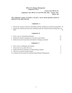 IGNOU BPAG-171 Solved Assignment 2026-27 English Medium